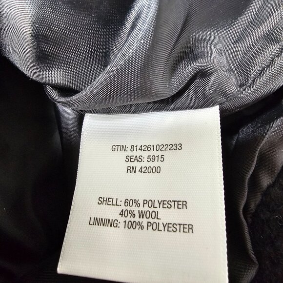 Adam Levine Womens Black Sherpa Collar Lined Moto Jacket Wool Blend XS - Picture 7 of 10